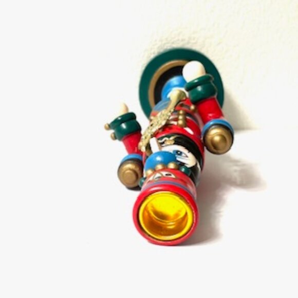 Vintage Wooden Soldier Candle Holder with Box - Picture 3 of 6